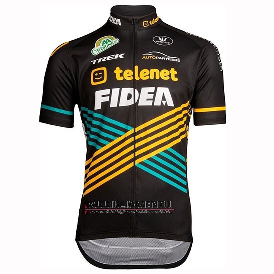 Abbigliamento Telenet Fidea 2019 Manica Corta e Pantaloncino Con Bretelle Nero Giallo Blu - Clicca l'immagine per chiudere